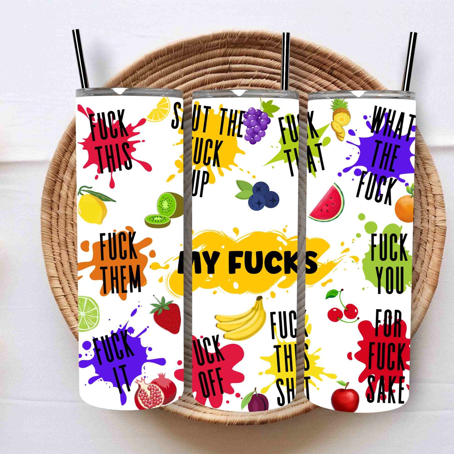 My fucks funny tumbler thermal insulated travel mug