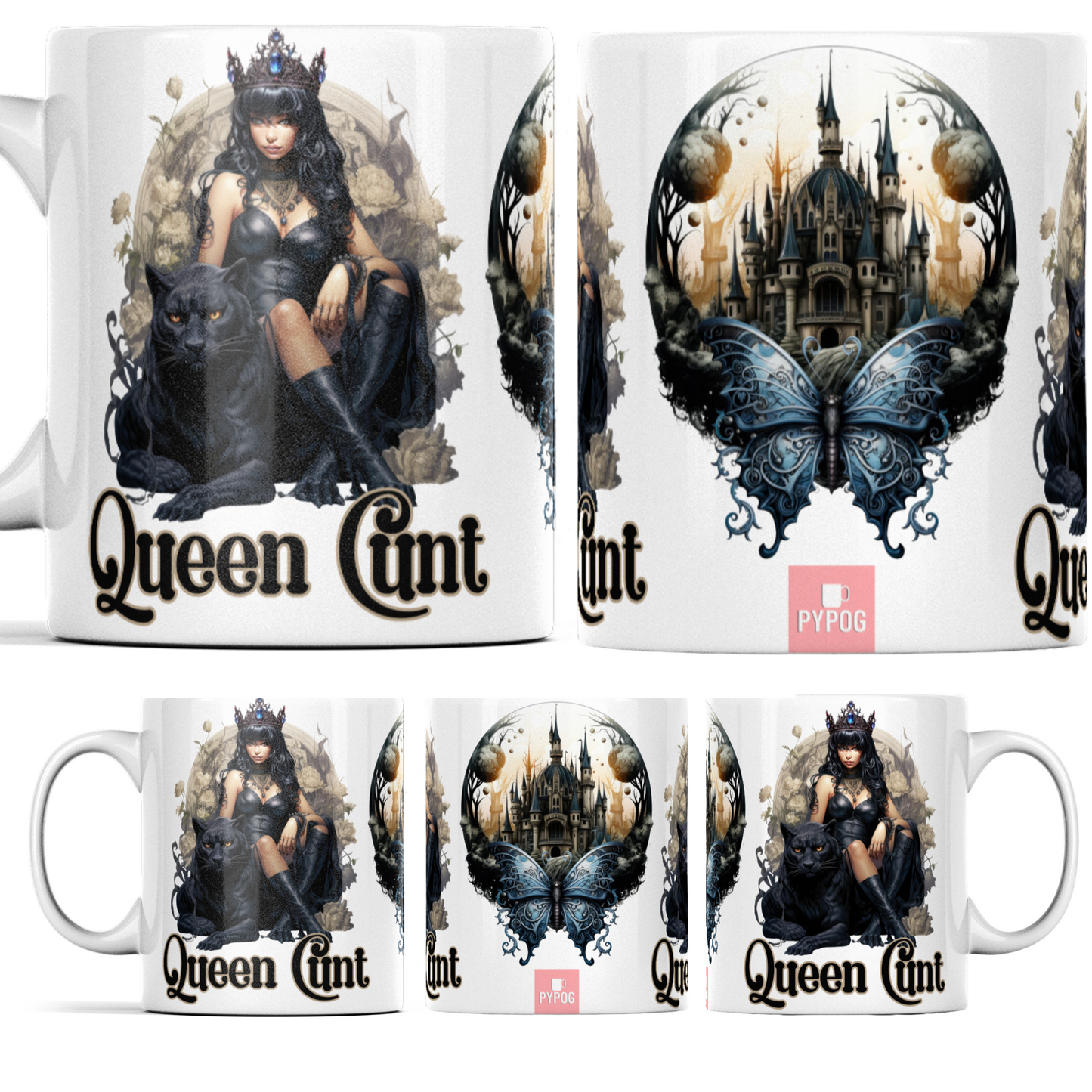 Queen Cunt gothic coffee mug