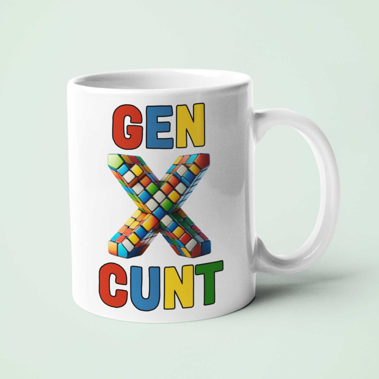 GEN X CUNT Mug - Funny Mug, Sarcastic Humour, Gen X Gift, Novelty Coffee Mug, Personalised Mug
