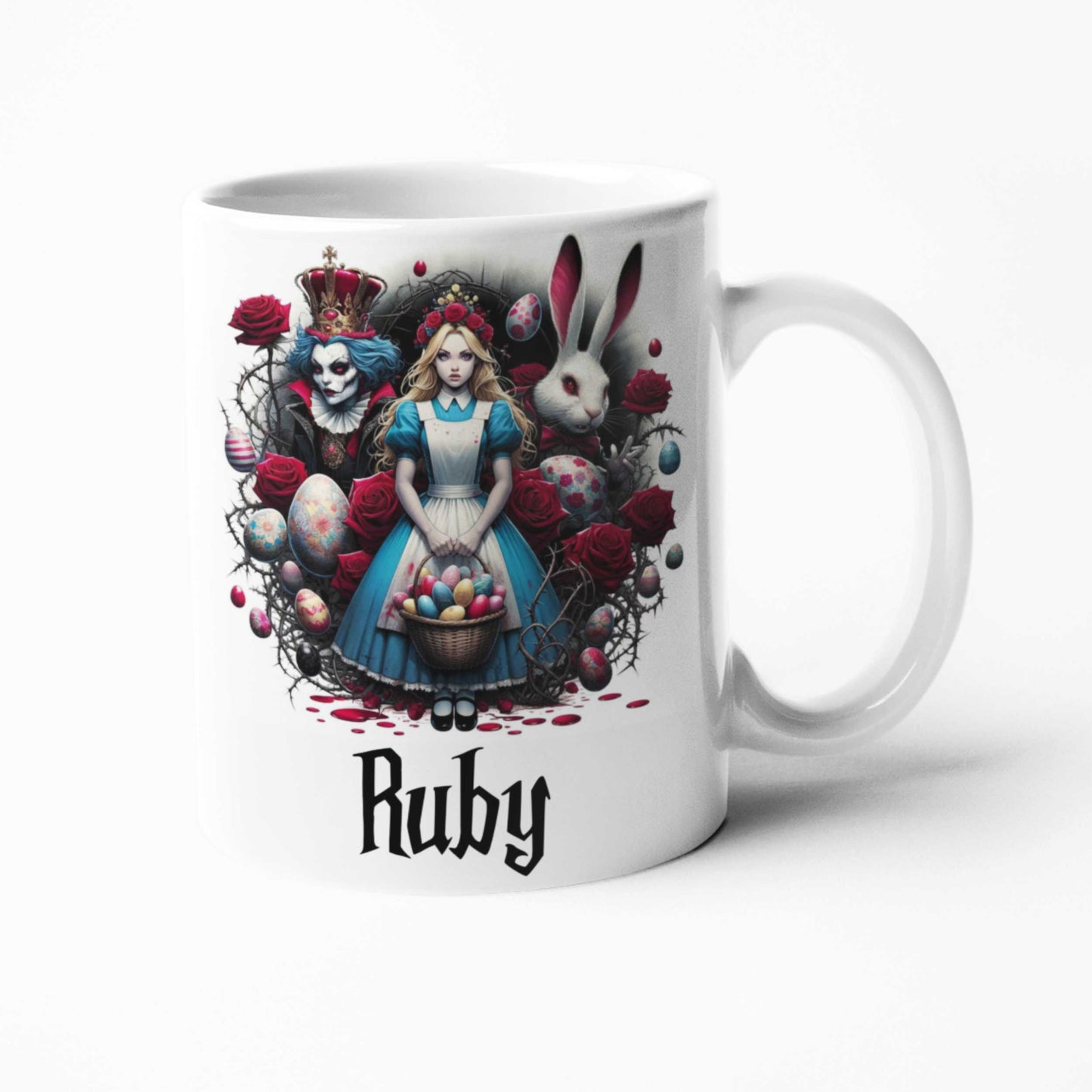 Easter Gifts | for Adults | for teens | Alice's Adventures in Wonderland | Big Coffee Mugs | Gothic Gifts | Roses and Thorns | Alternative Gifts