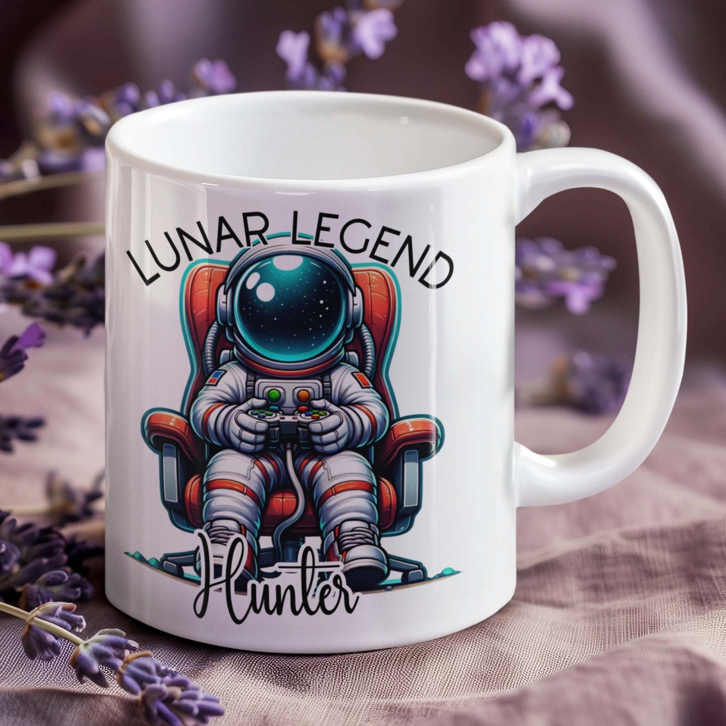 Lunar Legend Gamer Mug β Personalised Astronaut Gaming Gift for Space Lovers, Geeky Gamers, & Sci-Fi Fans β Perfect for Birthdays, Christmas, and Father's Day