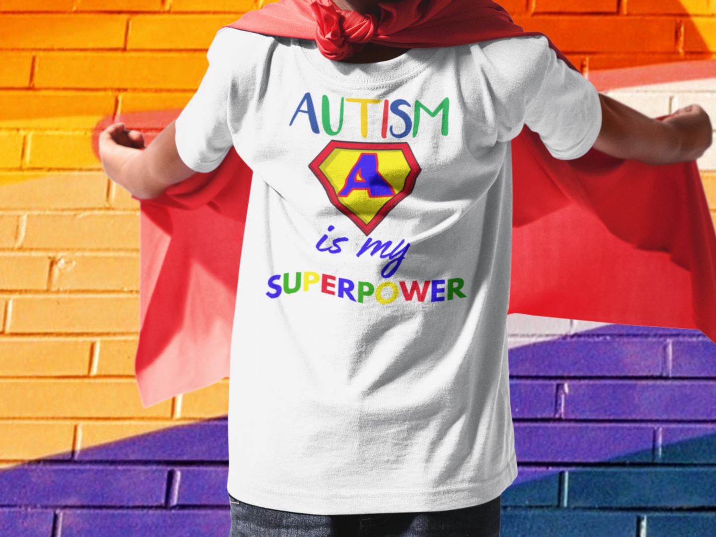 Autism is my superpower children's organic t-shirt ages 3-14