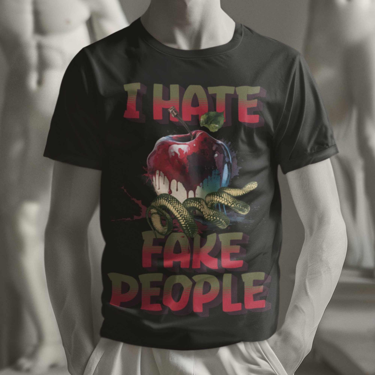 I hate people graphic tee funny Cotton T-Shirt