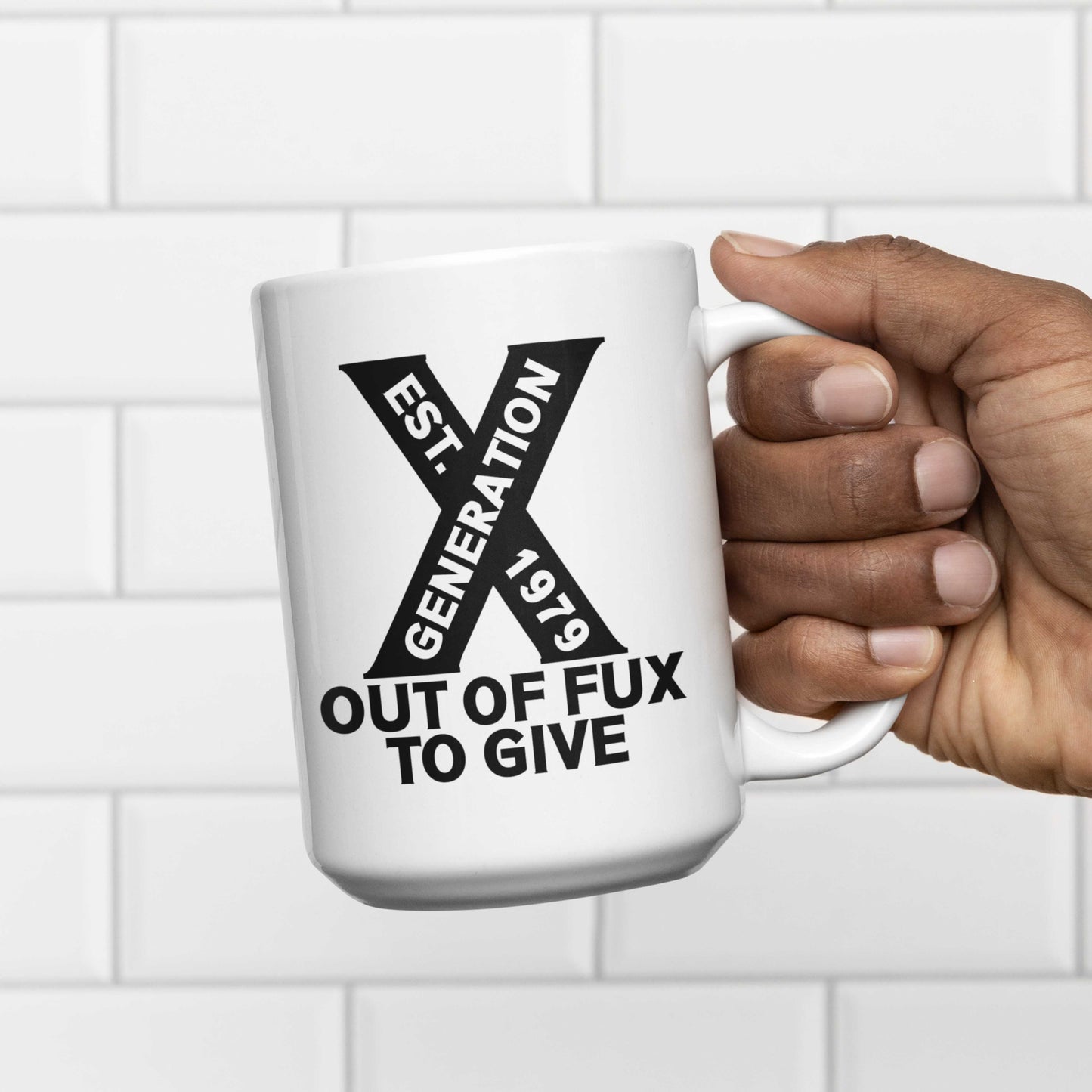 Generation X Mug or Tumbler - any year - Out of Fux to Give, Funny British Gift, Retro Nostalgic Mug/Tumbler