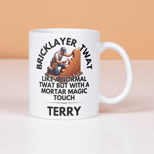 Bricklayer Twat Personalised Rude Funny Coffee Mug Gift