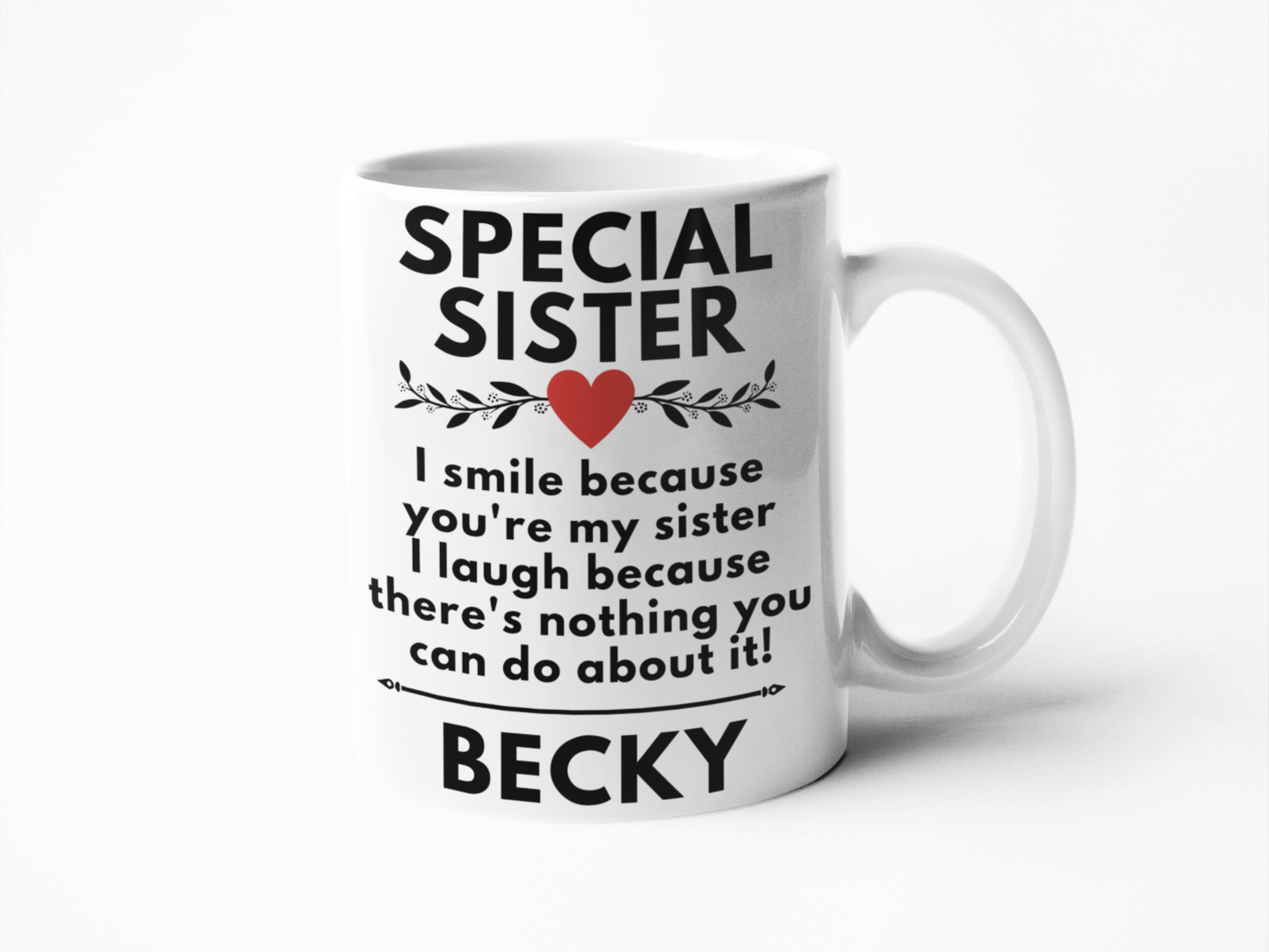 Special sister personalised coffee mug