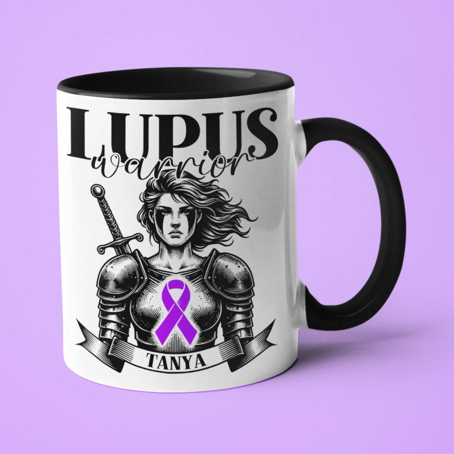 Lupus Warrior Personalised Mug - A Heartfelt Christmas, Mother's Day, Birthday Gift for Mum, Daughter, Sister, Nan, Auntie & Friends, Celebrating Strength and Awareness
