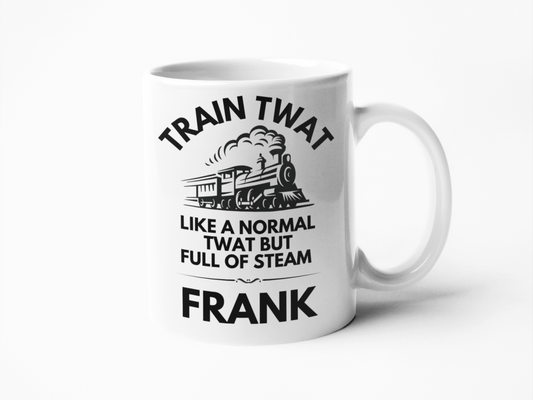 Train twat funny coffee mug