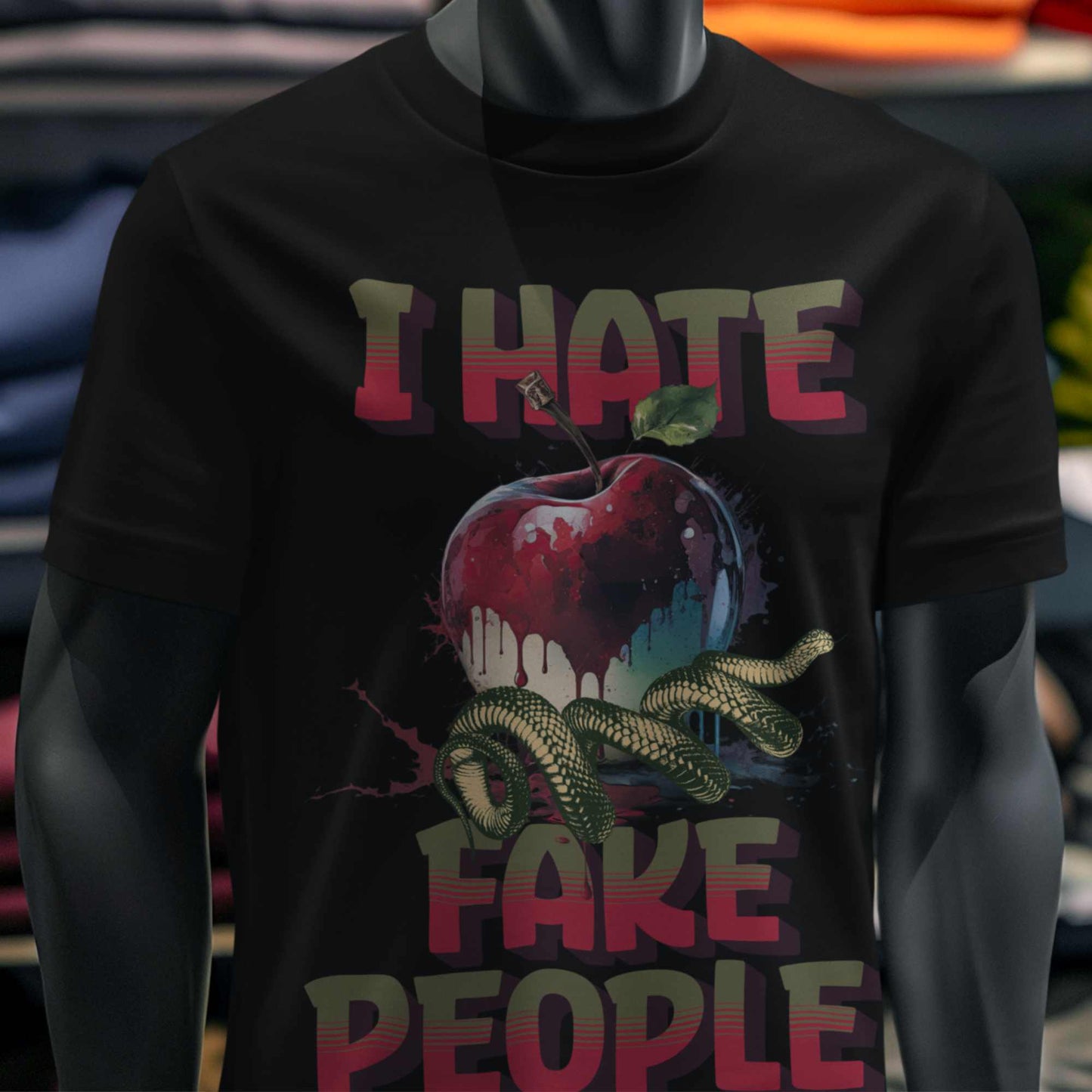 I hate people graphic tee funny Cotton T-Shirt