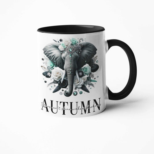Elegant Elephant Mug and Tumbler Set: 11oz/15oz Personalised Ceramic Mugs, 20oz Insulated Tumblers, Eco-Friendly Coasters - Perfect for Animal Lovers & Conservationists 🐘🌿