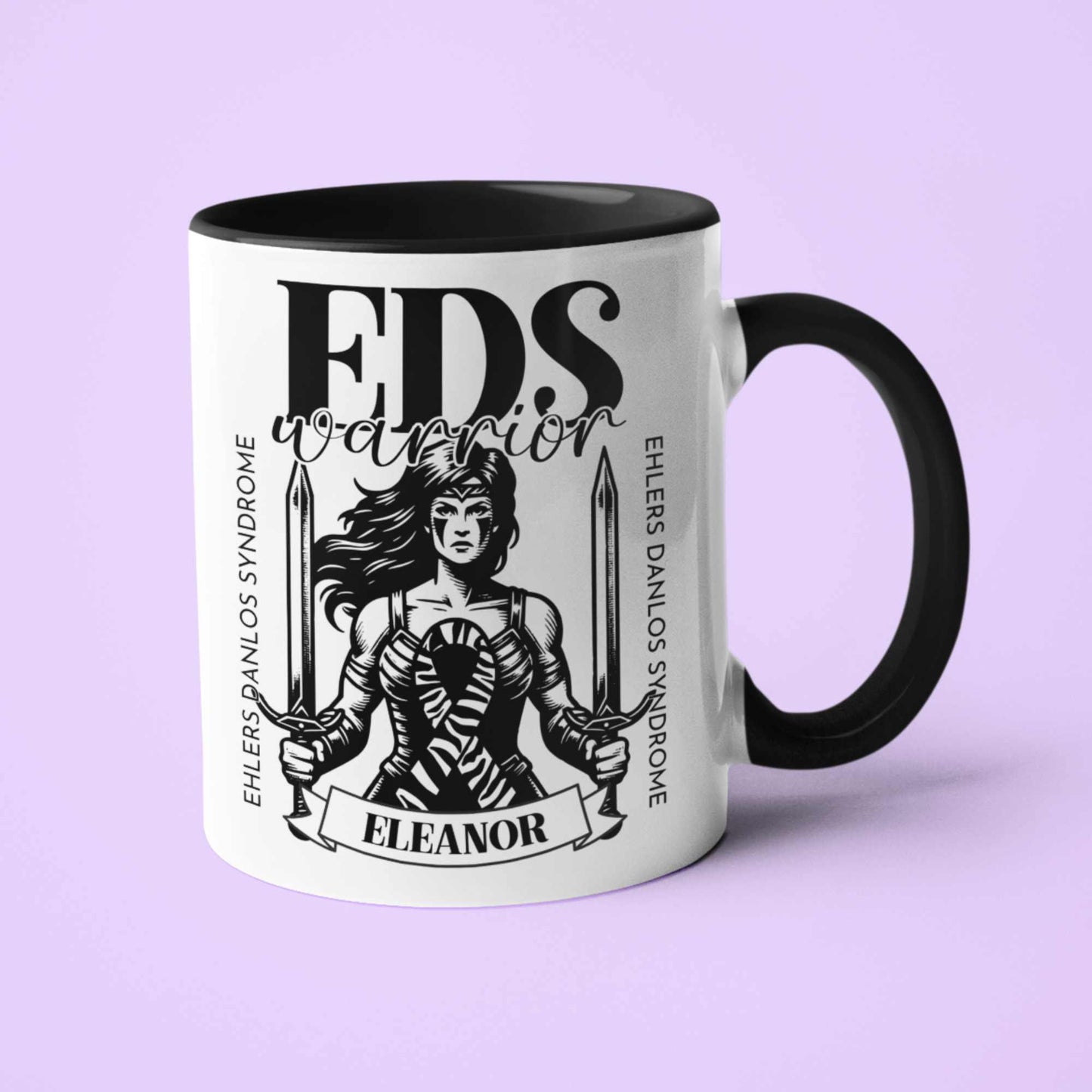 EDS Ehlers Danlos Syndrome Warrior Personalised Mug - A Heartfelt Christmas, Mother's Day, Birthday Gift for Mum, Daughter, Sister, Nan, Auntie & Friends, Celebrating Strength and Awareness