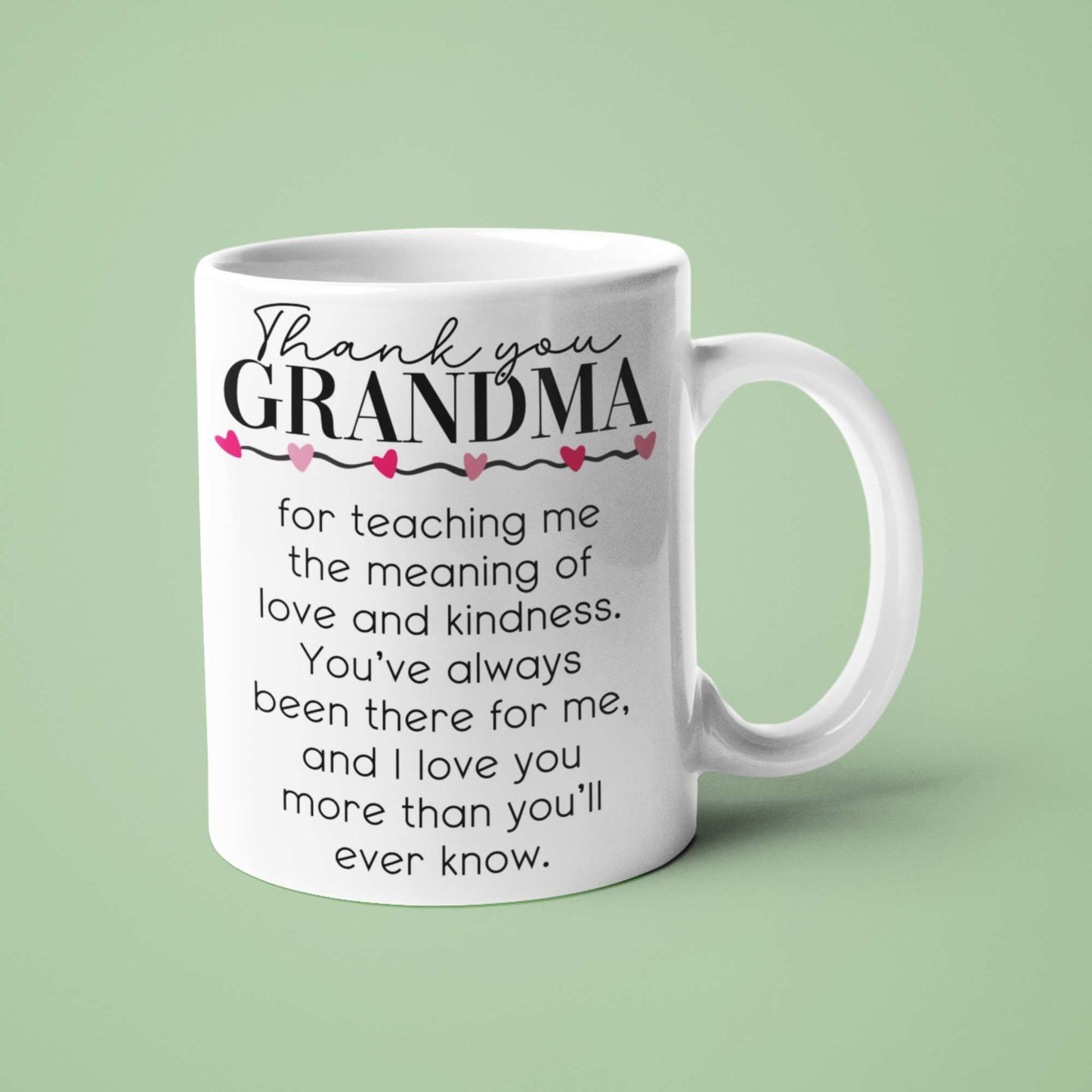 Thank You Grandma Mug – Sentimental Christmas or Birthday Gift for Grandmother / Nan
