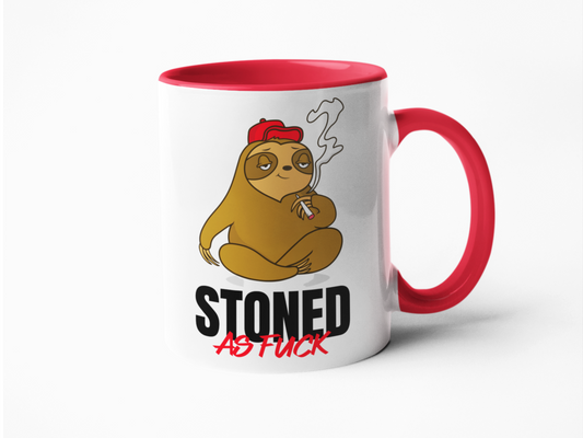 Stoned as fuck sloth coffee mug