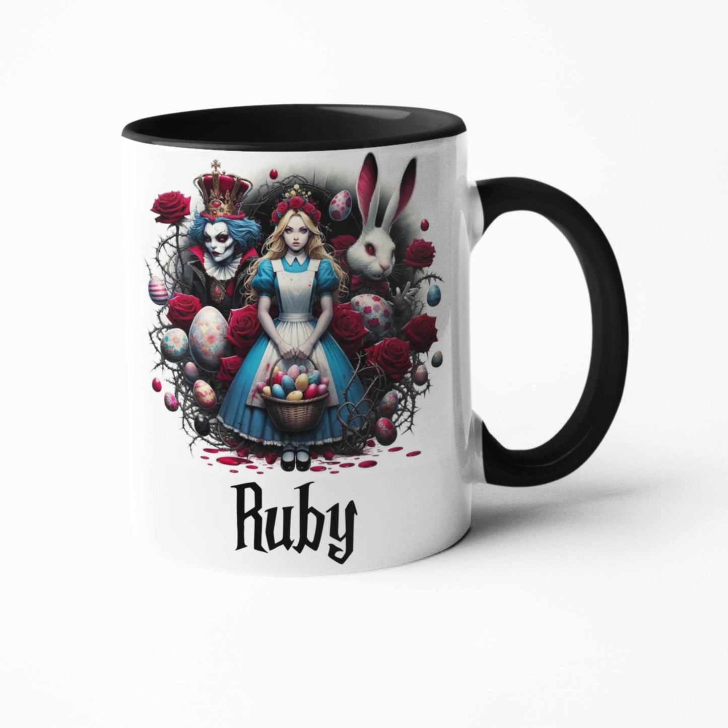 Easter Gifts | for Adults | for teens | Alice's Adventures in Wonderland | Big Coffee Mugs | Gothic Gifts | Roses and Thorns | Alternative Gifts