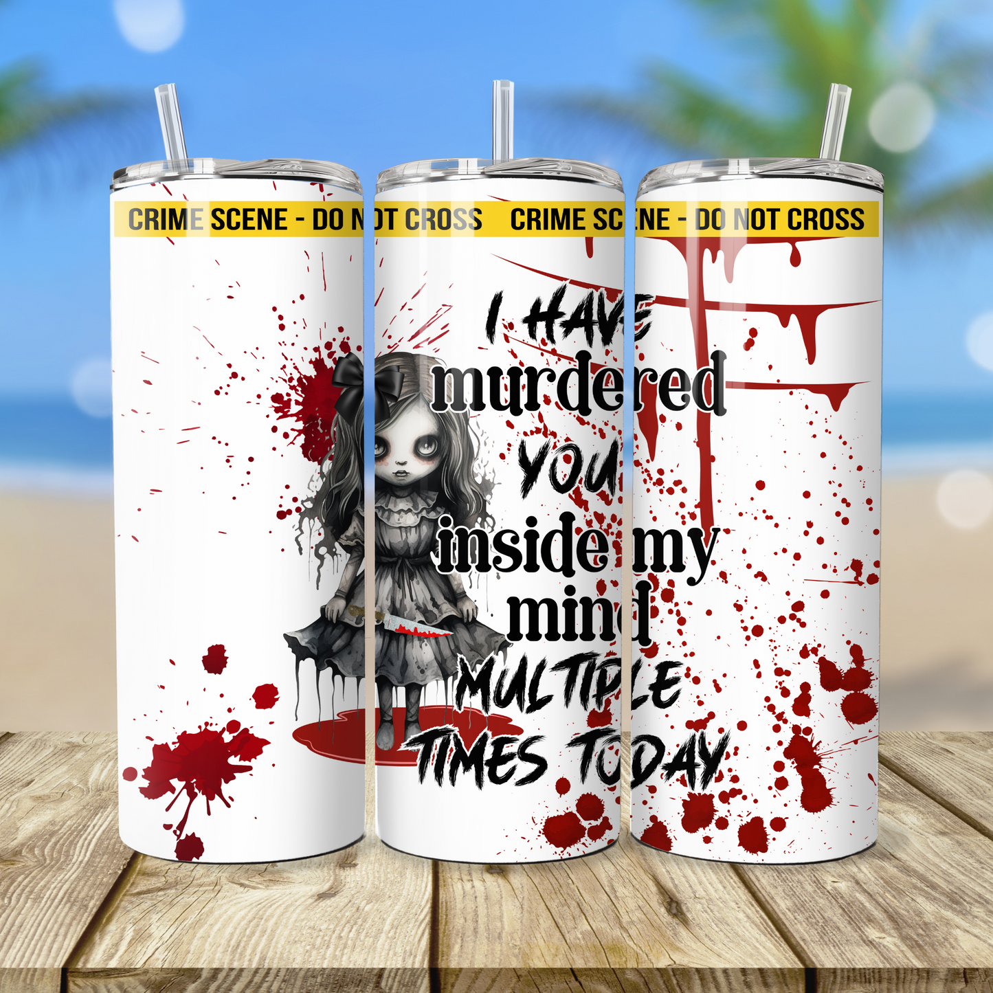 Creepy Doll Murder in my mind 20oz insulated tumbler