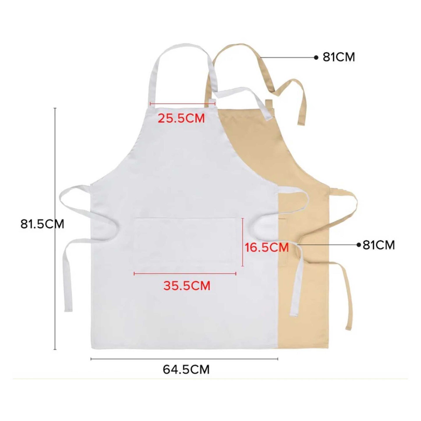 Personalised Polyester Apron: Ideal for Cooking, Art, Schools, and More