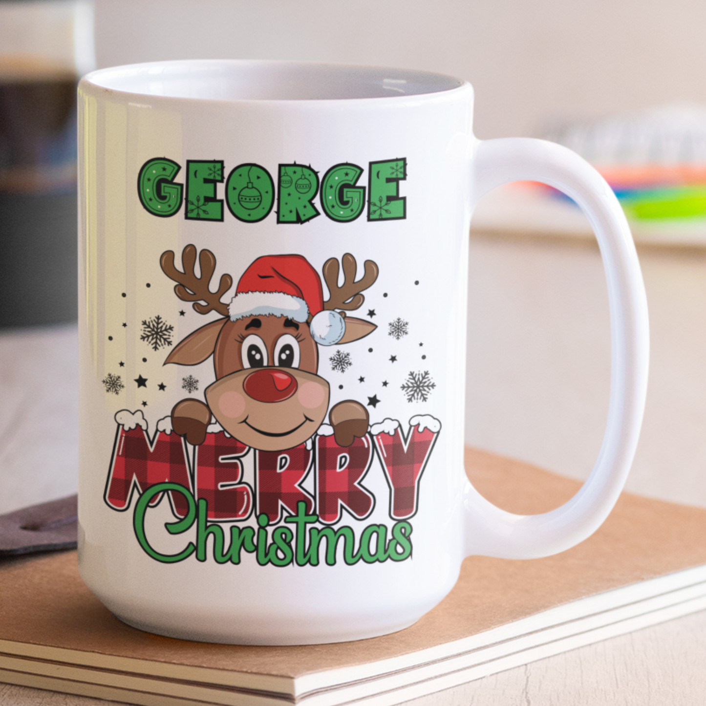 Reindeer Christmas mug