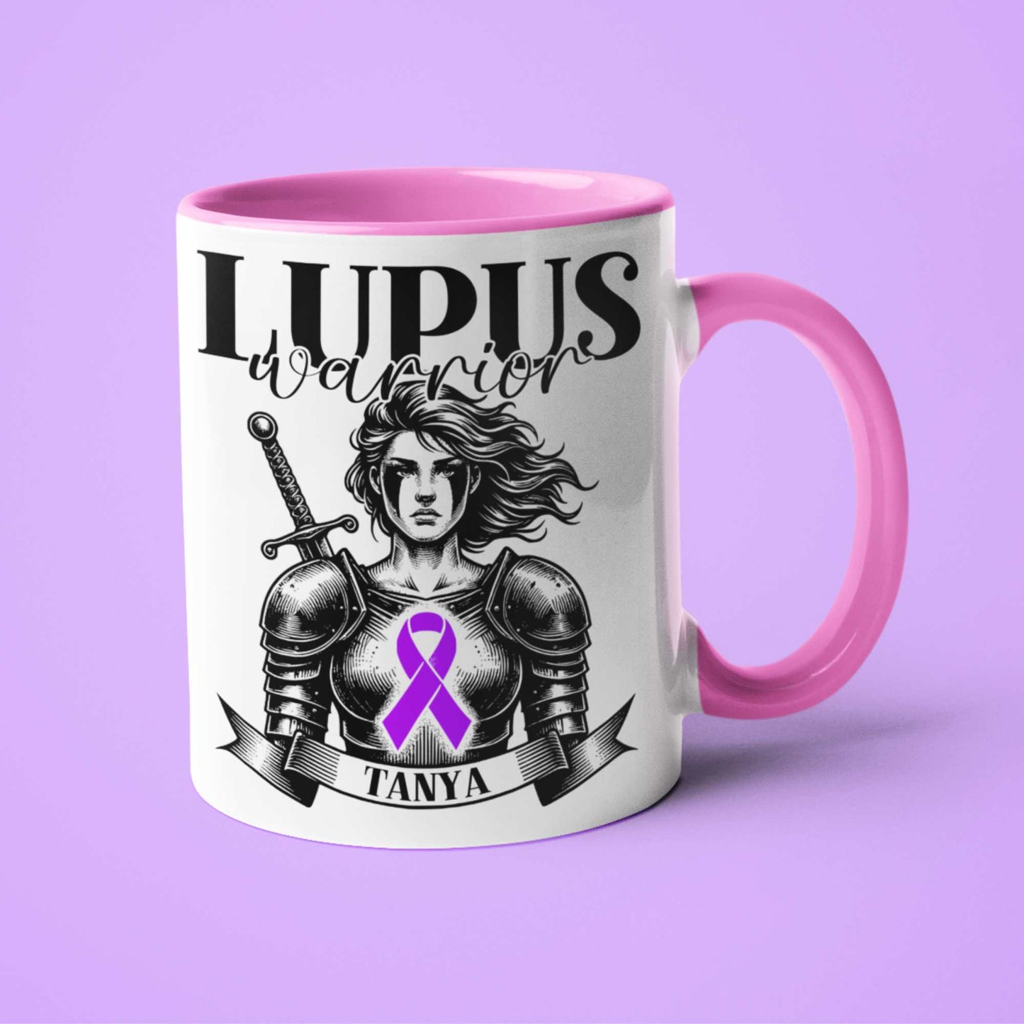 Lupus Warrior Personalised Mug - A Heartfelt Christmas, Mother's Day, Birthday Gift for Mum, Daughter, Sister, Nan, Auntie & Friends, Celebrating Strength and Awareness