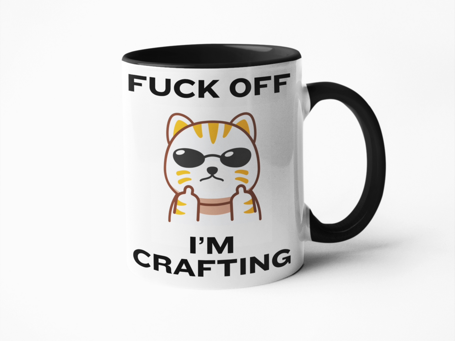 Fuck off I'm crafting funny coffee mug