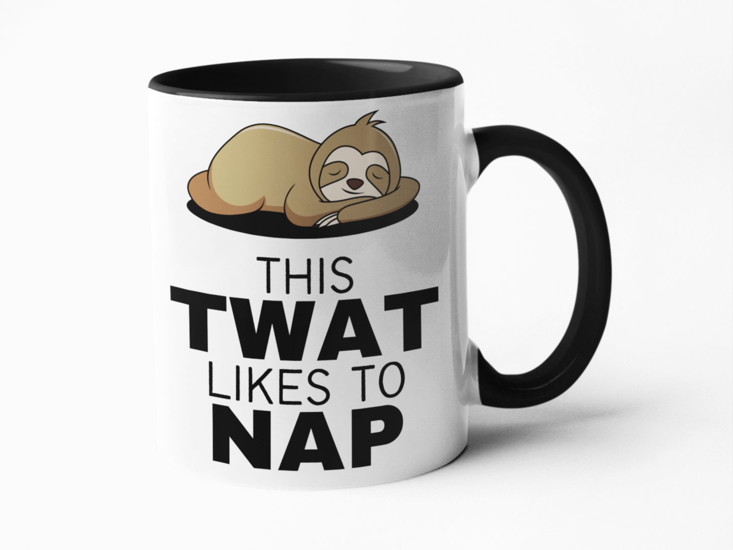 This twat likes to nap sloth theme coffee mug