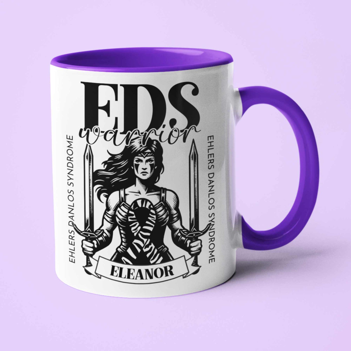 EDS Ehlers Danlos Syndrome Warrior Personalised Mug - A Heartfelt Christmas, Mother's Day, Birthday Gift for Mum, Daughter, Sister, Nan, Auntie & Friends, Celebrating Strength and Awareness
