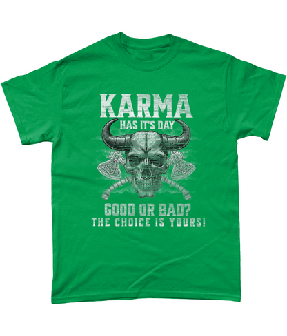 Karma Viking T-shirt Good or Bad Choice is Yours Pagan gifts streetwear summer clothing holiday tee