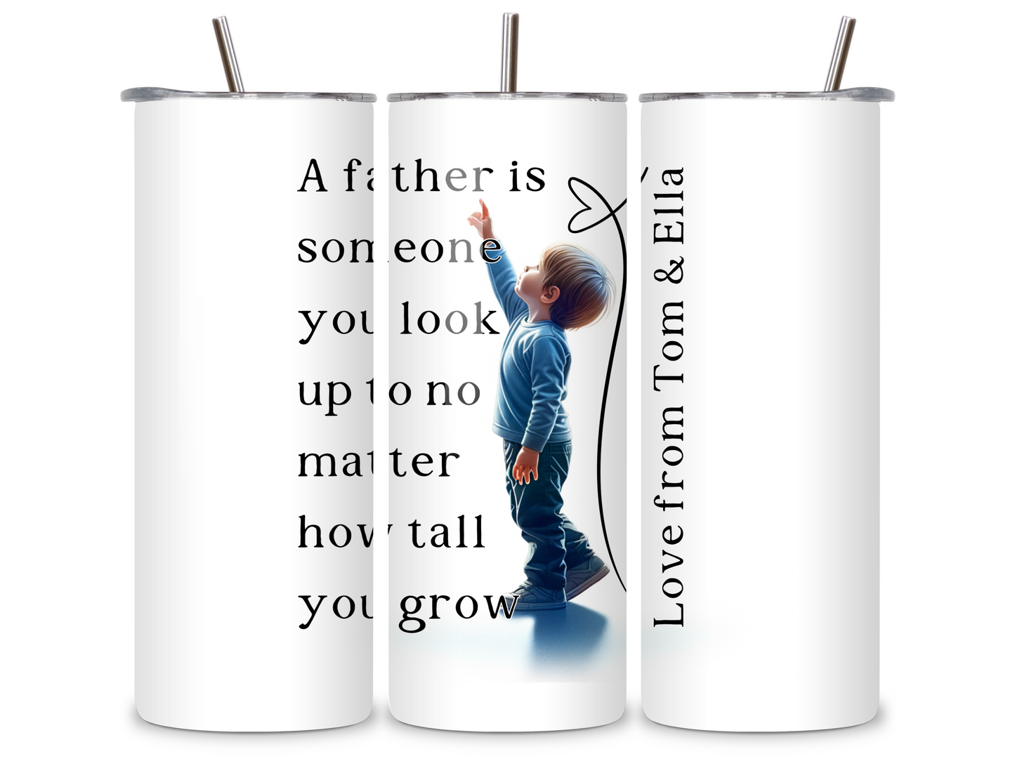 A Father is Someone You Look Up To" Personalised Mug β Ideal Father's Day Gift, Custom Dad Mug, Personalised Coffee Cup