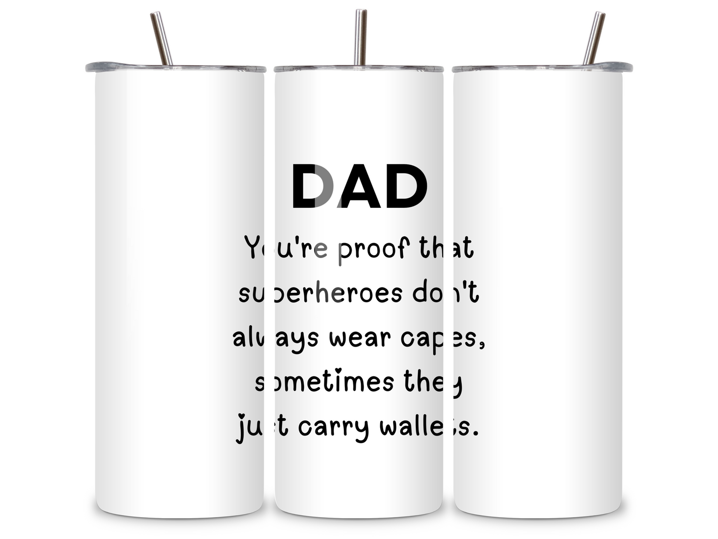 Funny Dad Superheroes capes Just Carry Wallets Mug for Fathers Day Birthday or Christmas Gift
