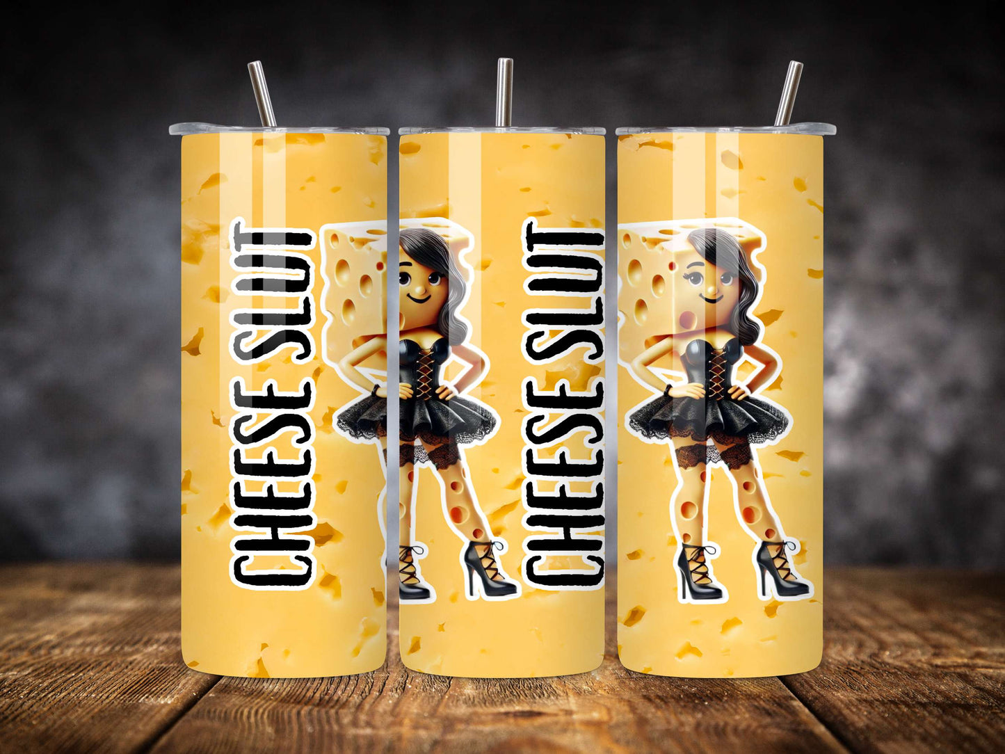 Cheese Slut Tumbler | Funny Cheese Gift | BDSM Travel Mug | Rude Foodie Cup | Insulated Tumbler | Naughty Drinkware | Cheese Lover Gift
