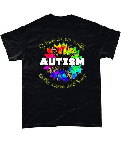I love someone with Autism to the moon t-shirt