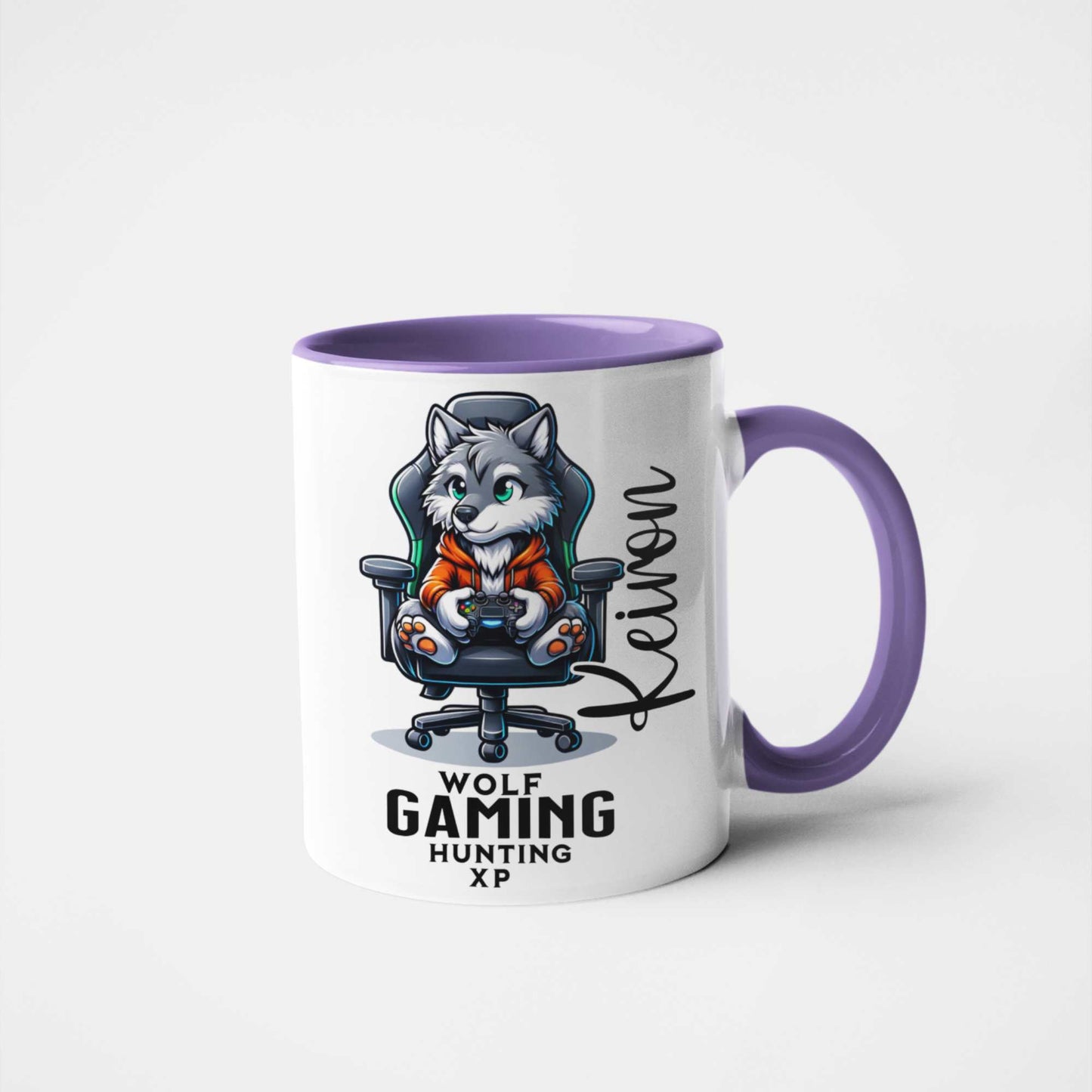Gaming Wolf Mug or Tumbler โ Wolf Gamer XP Design โ Perfect for Gamers, Birthdays, Milestone Celebrations & More