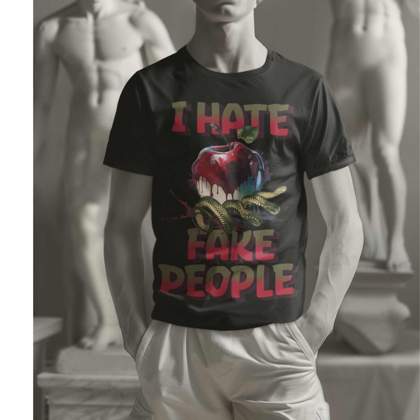 I hate people graphic tee funny Cotton T-Shirt