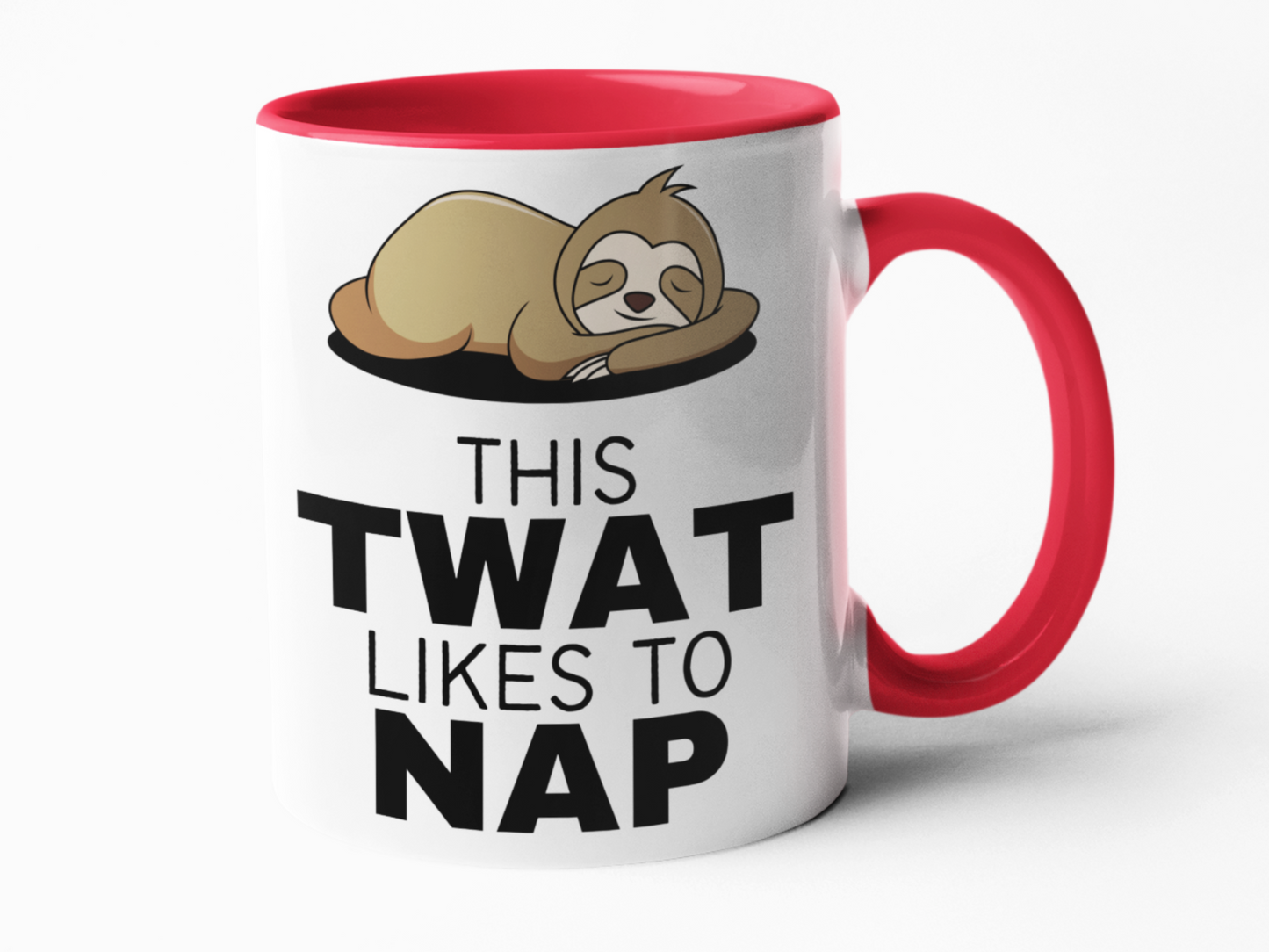 This twat likes to nap sloth theme coffee mug