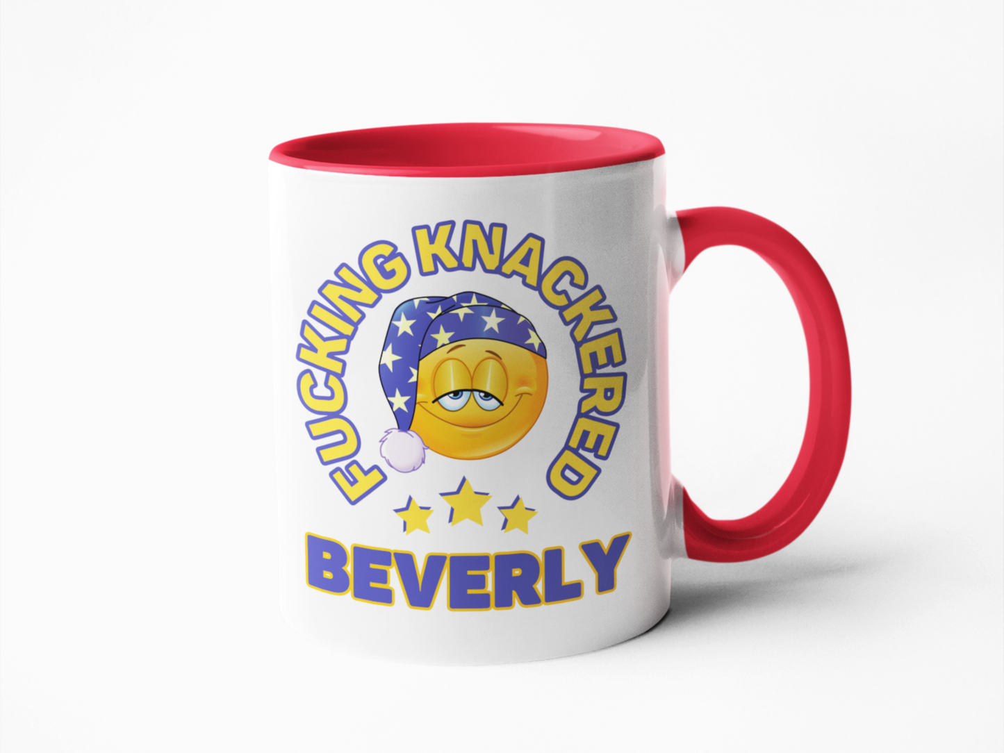 Fucking knackered snoozy moon theme coffee mug