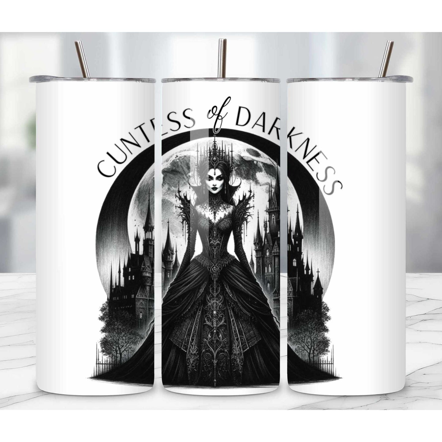 Cuntess of Darkness Naughty Gothic Mug – Dark Fantasy Ceramic Coffee Cup, Funny Spooky Gift for Her, Witchy Home Décor