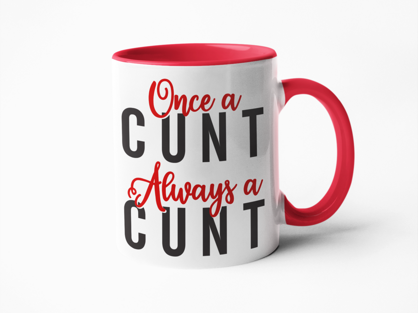 Once a cunt always a cunt funny coffee mug