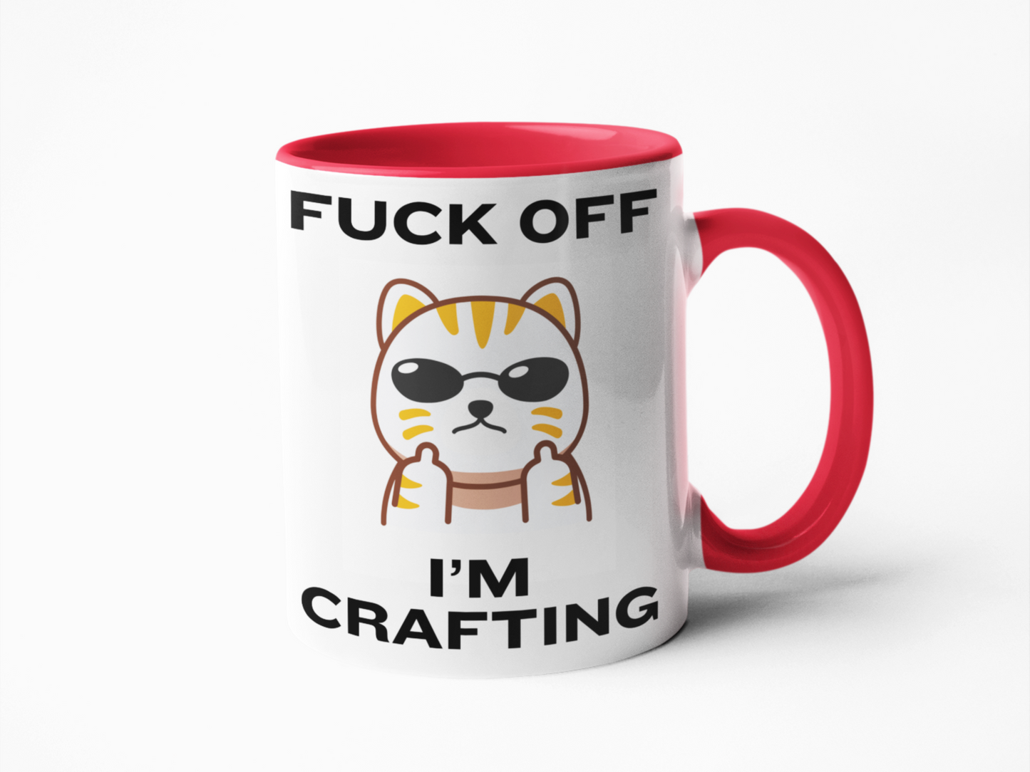 Fuck off I'm crafting funny coffee mug