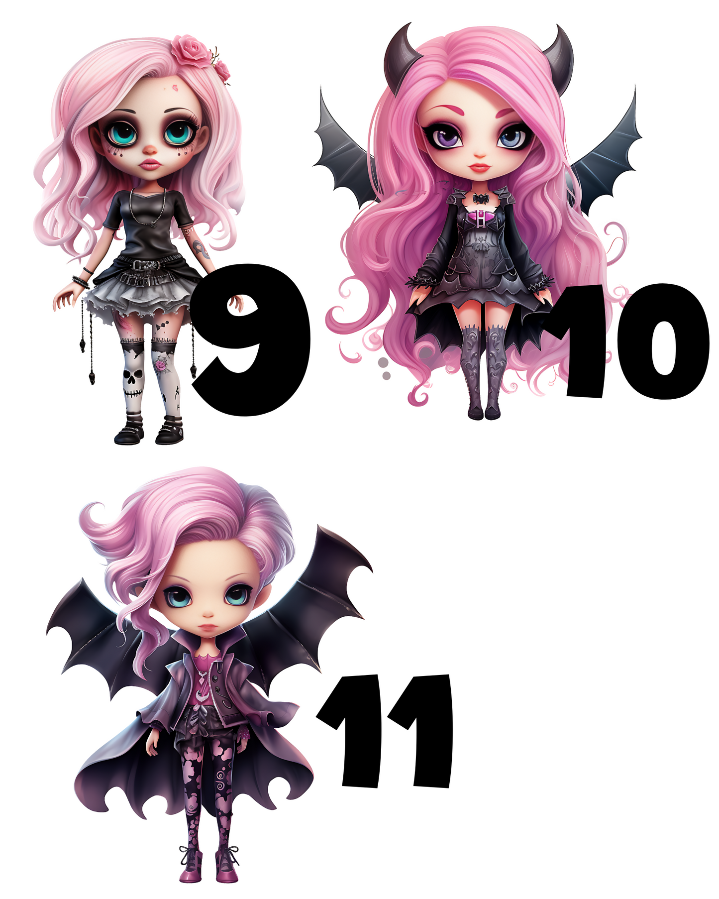 Character choice 11 personalised mug witchy gothic birthday Halloween gift