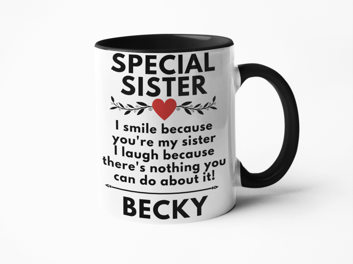 Special sister personalised coffee mug