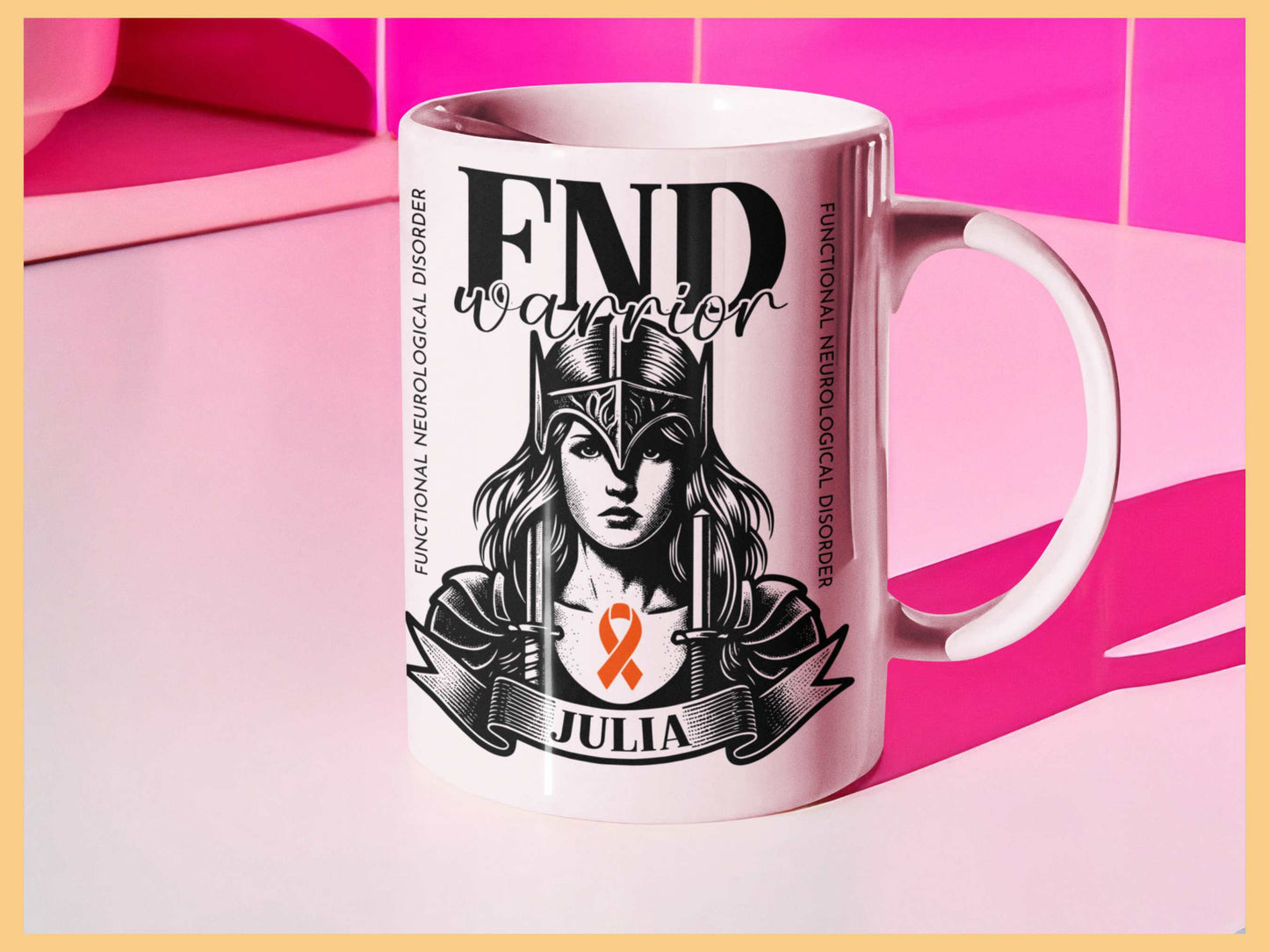 FND Warrior Personalised Mug - A Heartfelt Christmas, Mother's Day, Birthday Gift for Mum, Daughter, Sister, Nan, Auntie & Friends, Celebrating Strength and Awareness