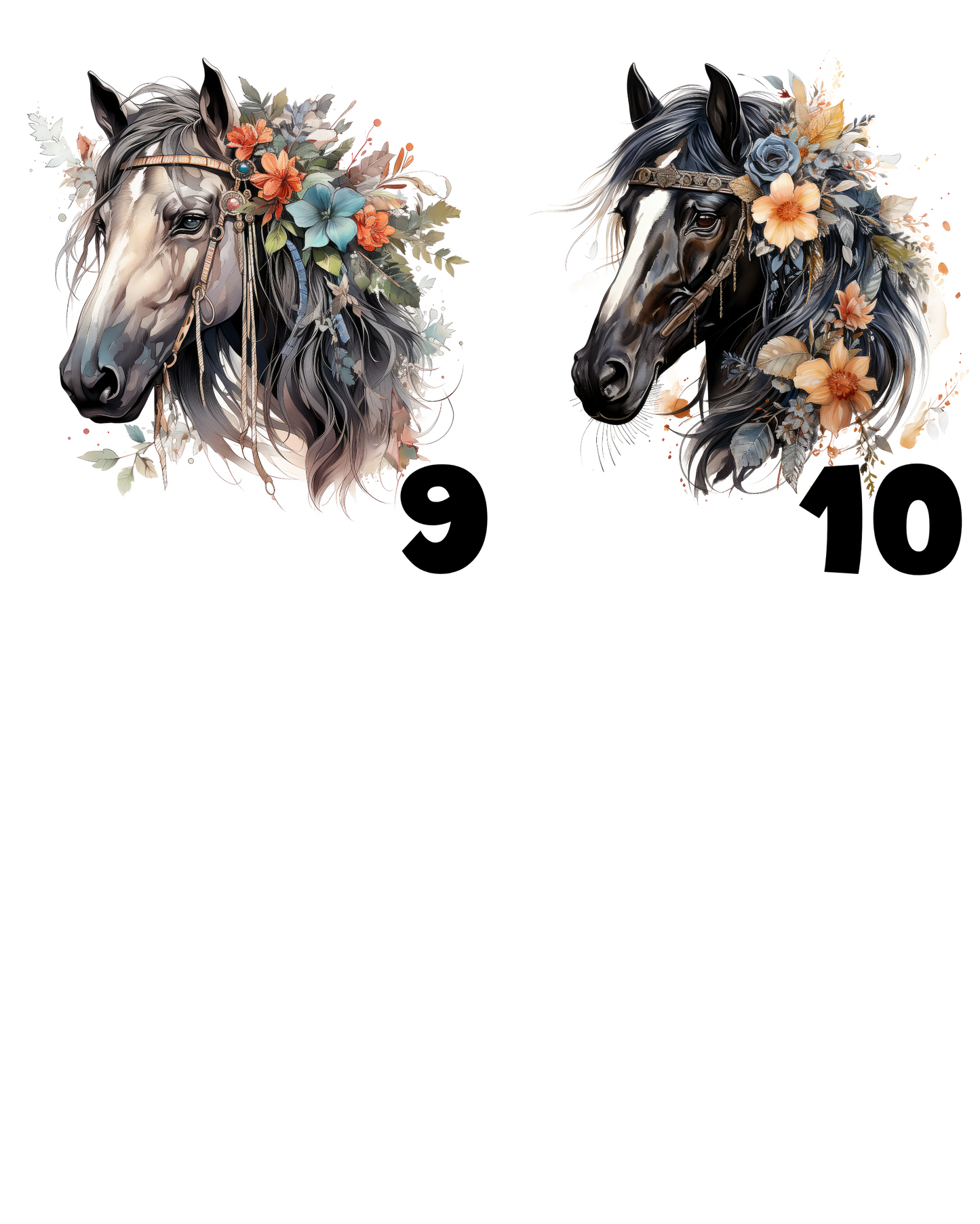 Horse lover gift 10 horses choice personalised mug