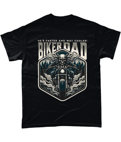 Cool Biker Dad Tee - Father's Day Motorcycle Shirt, 100% Cotton, S-5XL Heavy Cotton T-Shirt