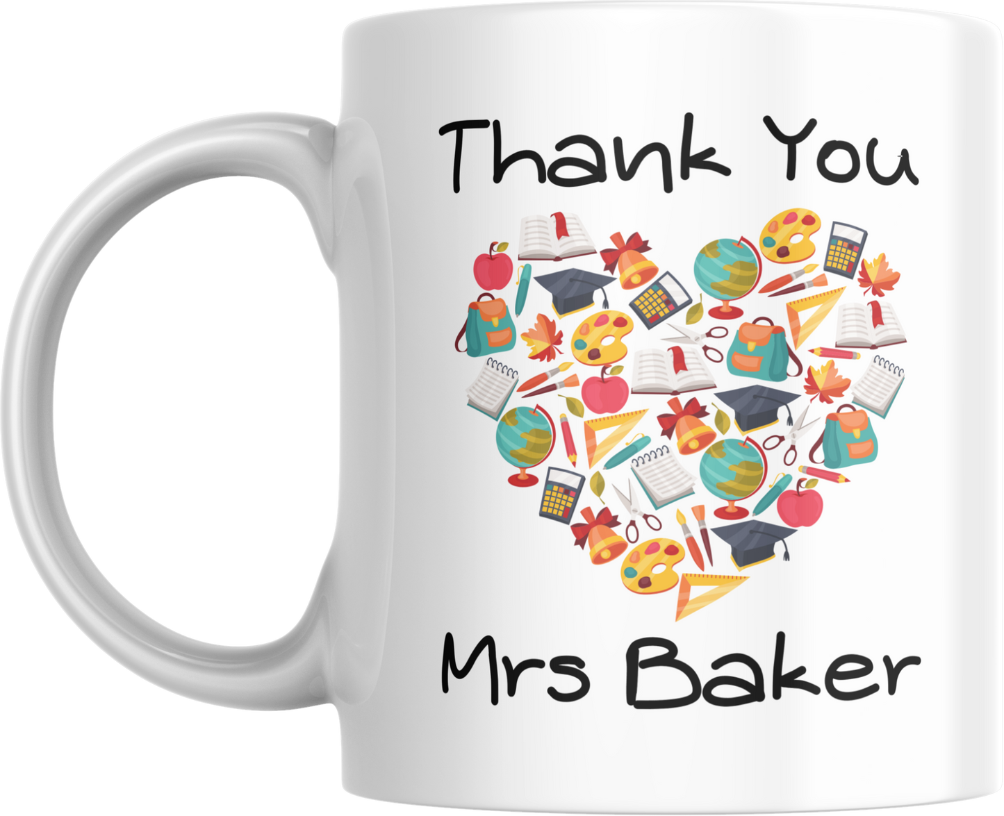 Thank you Teacher Personalised mug gift for end of school year
