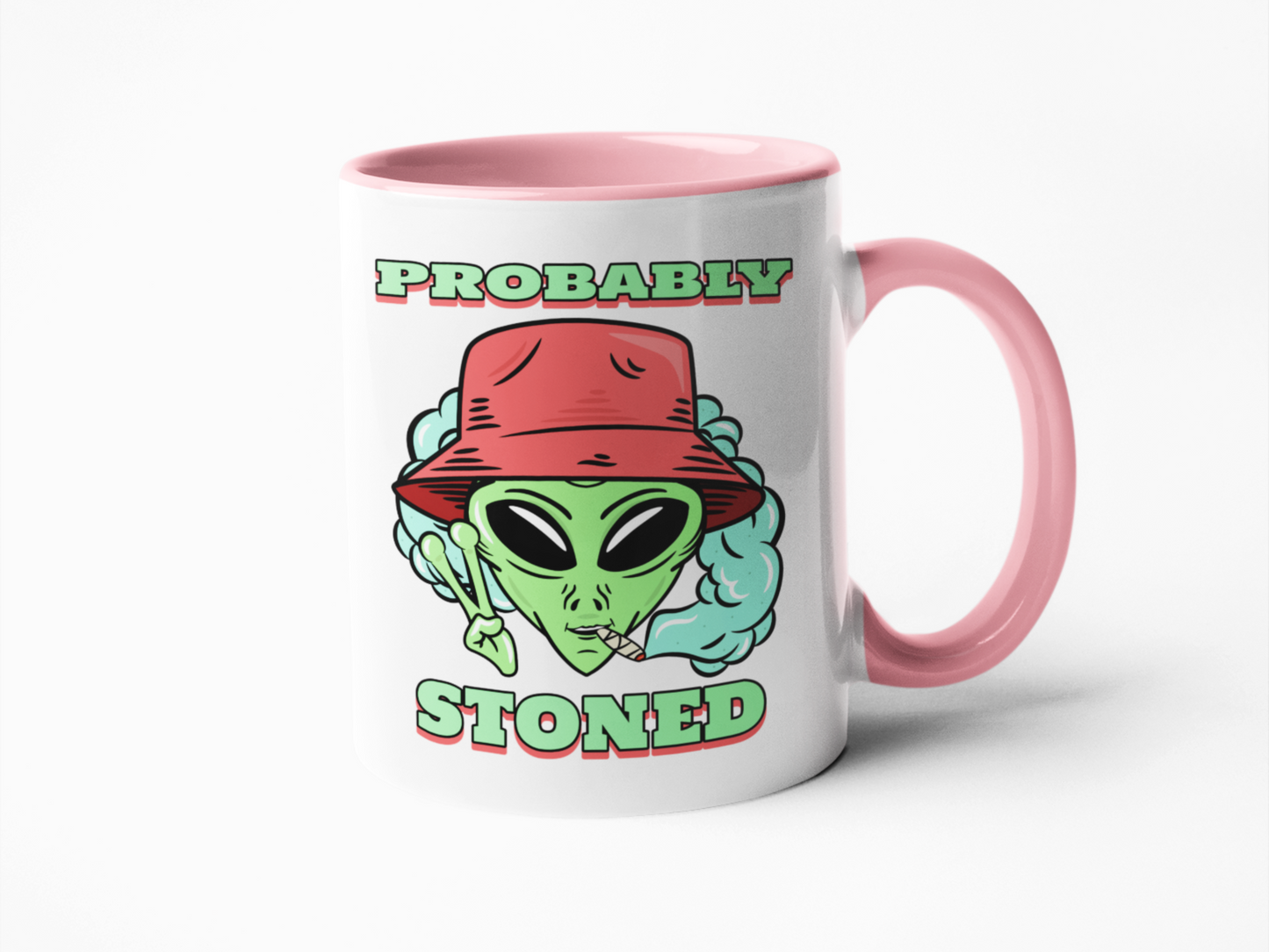 Probably stoned alien coffee mug