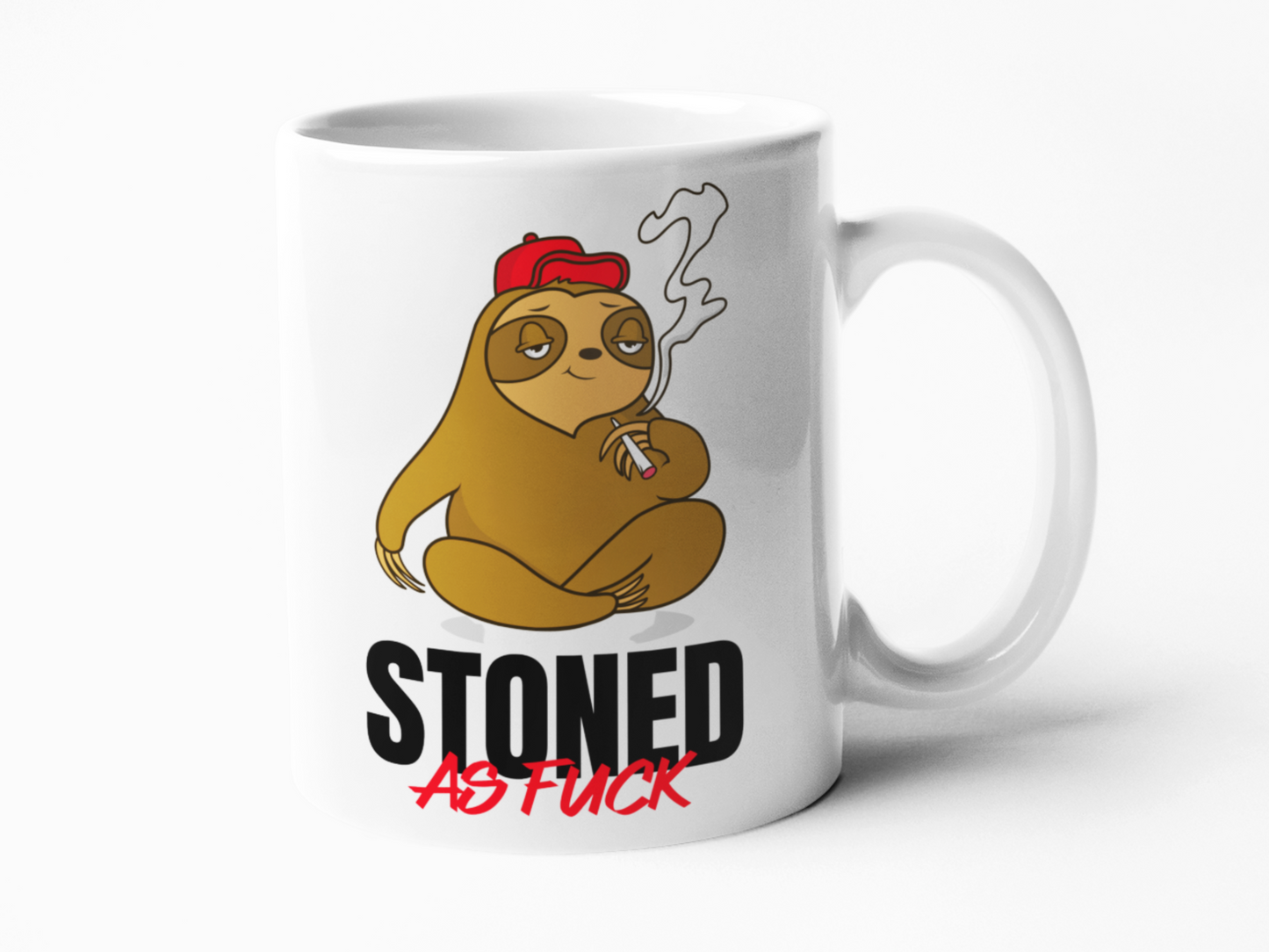 Stoned as fuck sloth coffee mug