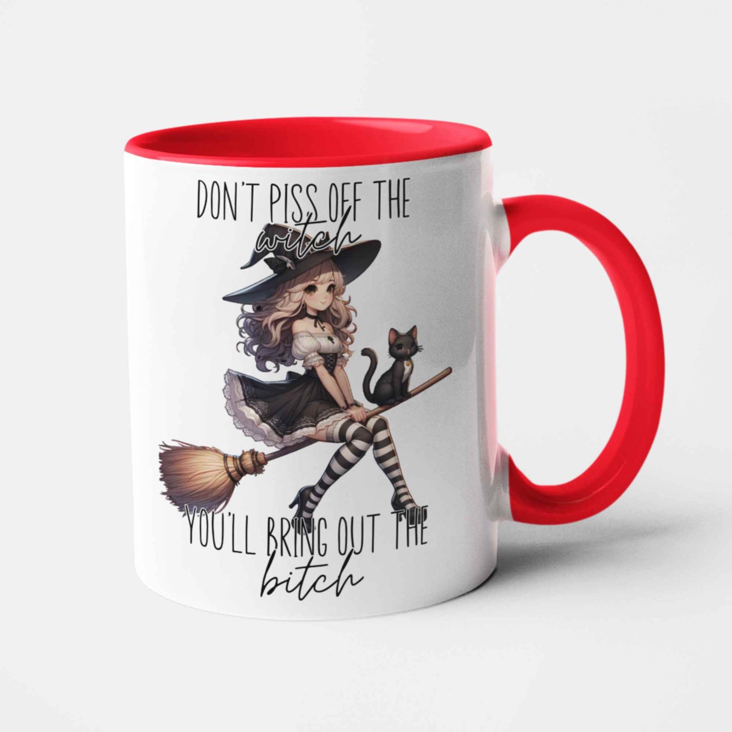 Don't Piss Off the Witch You'll Bring Out the Bitch Mug - Funny Witchy Mug, Sarcastic Coffee Cup, Perfect Gift for Her