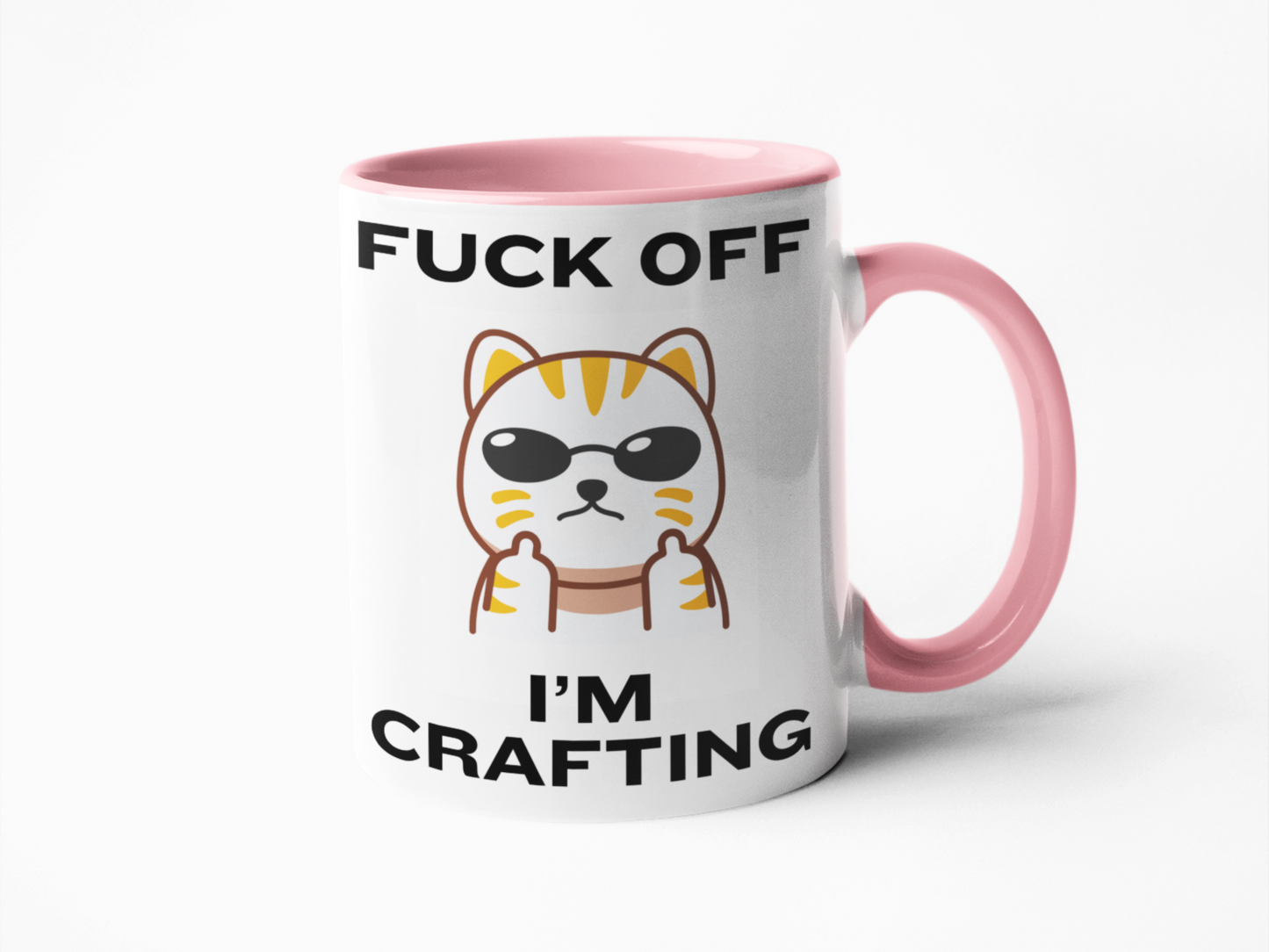 Fuck off I'm crafting funny coffee mug