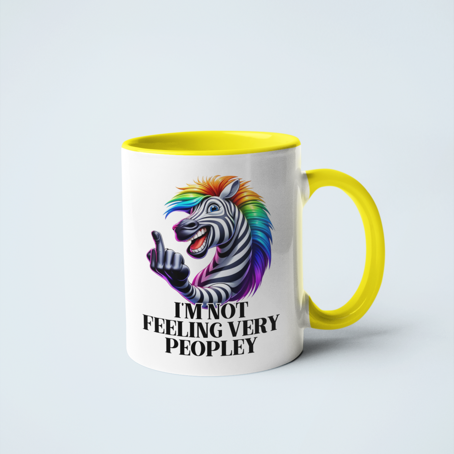 I'm not feeling Peopley Rude Zebra Coffee Mug