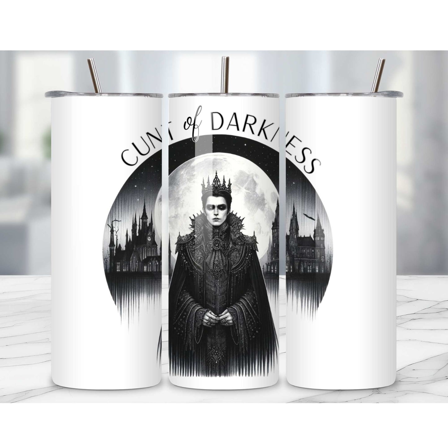 Cunt of Darkness Naughty Gothic Mug – Dark Fantasy Ceramic Coffee Cup, Funny Spooky Gift for Him, Witchy Home Décor