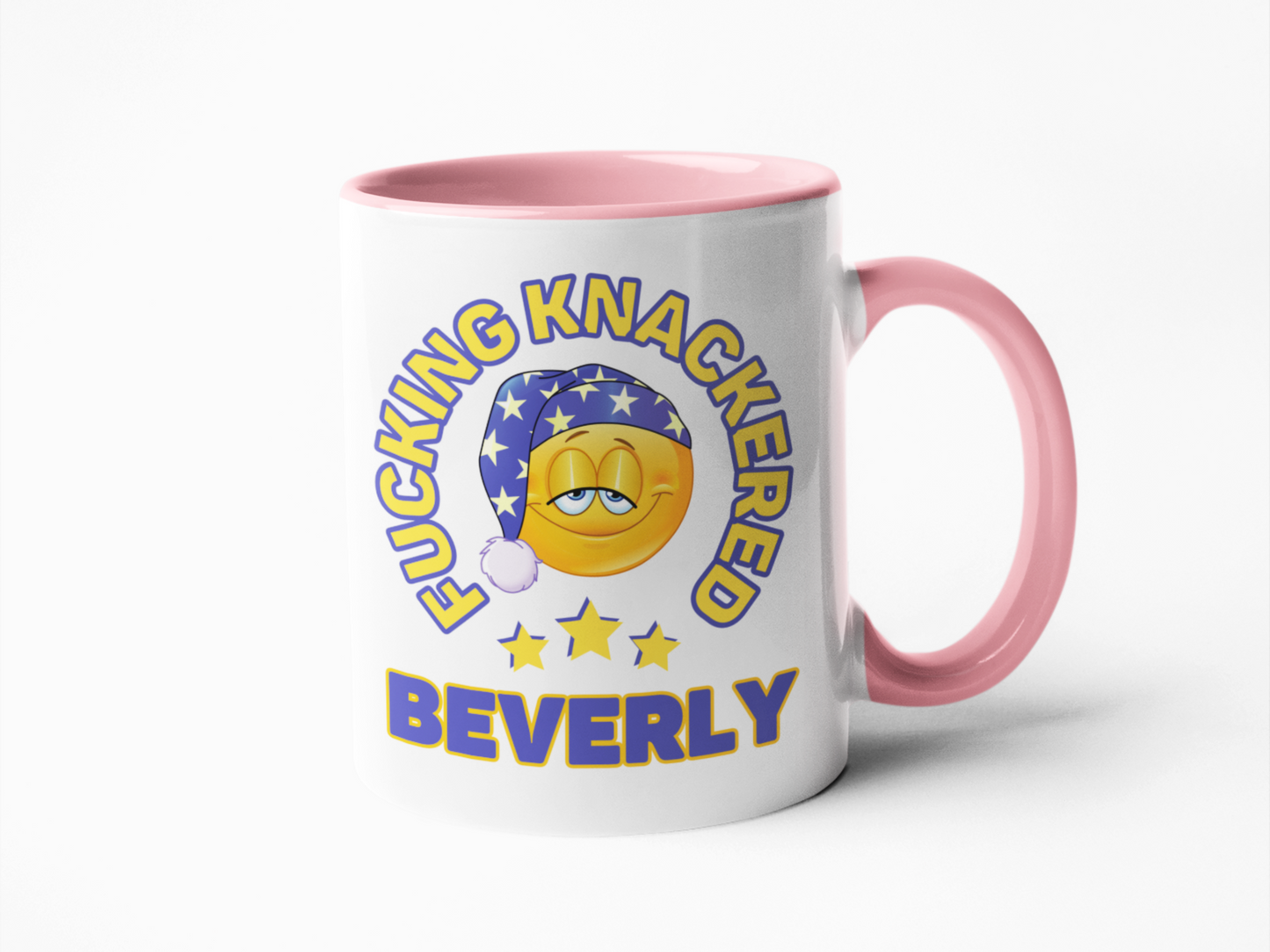 Fucking knackered snoozy moon theme coffee mug